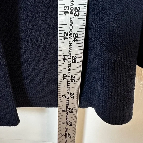 St. John Dark Blue Blazer with Gold Accents - Picture 4 of 7